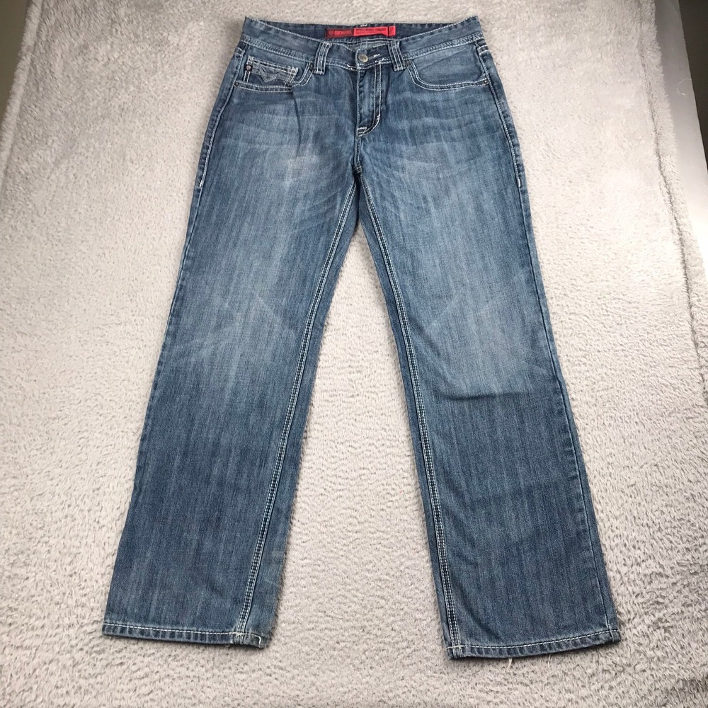 Rock & Roll Denim Jeans Mens 32 (34x31) Blue Double Barrel Relaxed Straight